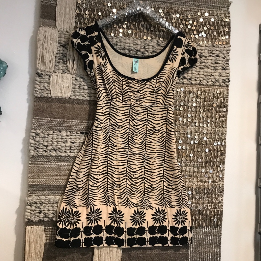Free People mixed print dress sz 4